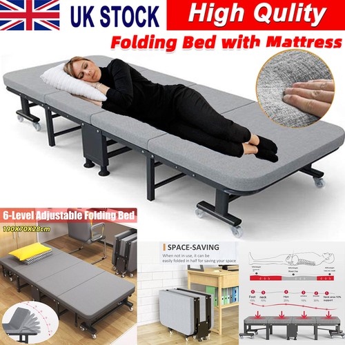 Folding single guest bed - single,