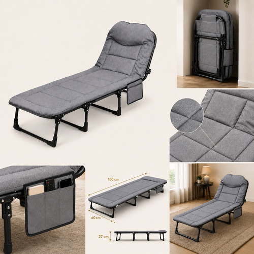 Portable folding guest - folding, bed
