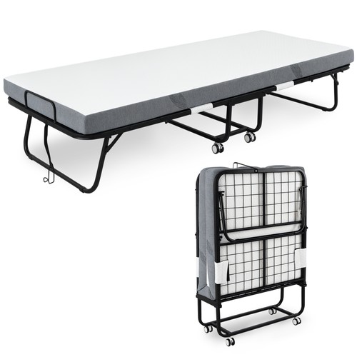Homcom folding bed - folding, 10cm